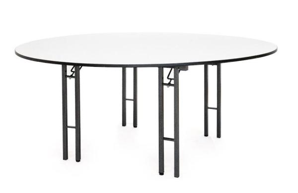Banketttisch groß, rund 180 cm für 10 Personen (Tischdecke optional)