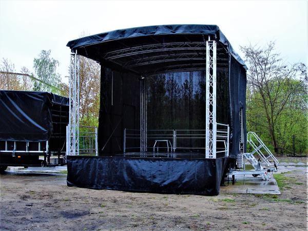 2-Mobile Rundbogen Bühne - Anhängerbühne - PROFIL MOBIL STAGE TRAILER 5X6M ECO