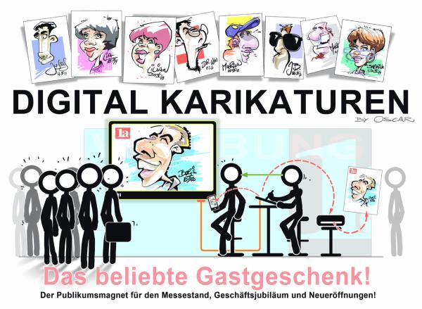 5-Der TV bekannte Schnellzeichner & Karikaturist aus Stuttgart für Hochzeit, Geburtstag &a...