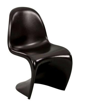 1-Stuhl Panton Chair Schwarz