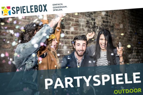 Spielebox - Partyspiele Outdoor. Spiele fürs Feiern zu Hause oder im Garten.