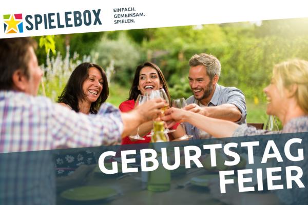 Spielebox - Geburtstagsfeier. Starten Sie mit Freunden gemeinsam in Ihr neues Lebensjahr.