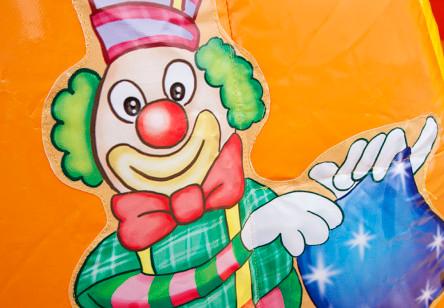 3-Hüpfburg Zirkus mit Dach für 6 Kinder