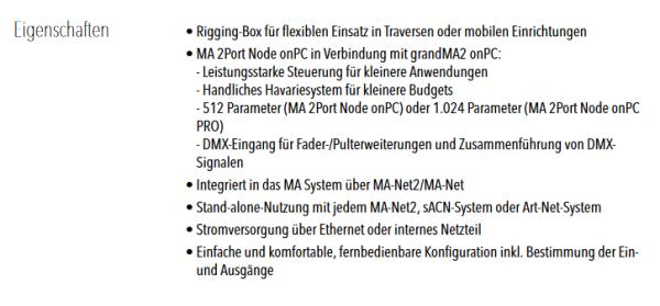 4-GrandMA 2Port Node onPC