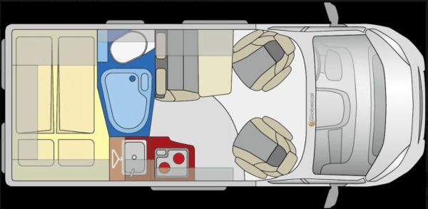 2-Wohnmobil Kastenwagen, Globecar Roadscout R