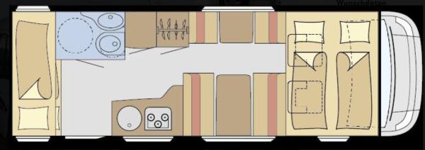 2-Wohnmobil Alkoven Etagenbett Sunlight A72