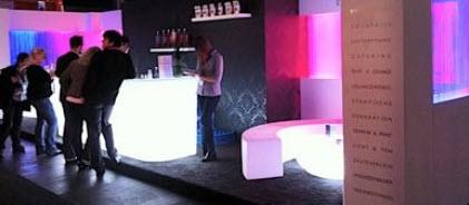 2-Cocktailbar DESIGN Bar Theke mit Beleuchtung LED SLIDE JUMBO