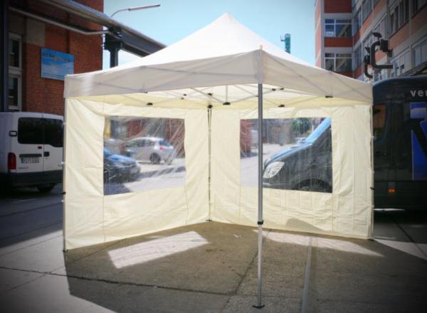 1-Partyzelt Falt Pavillion Weiß 300x300x260 cm; auch als Marktstand