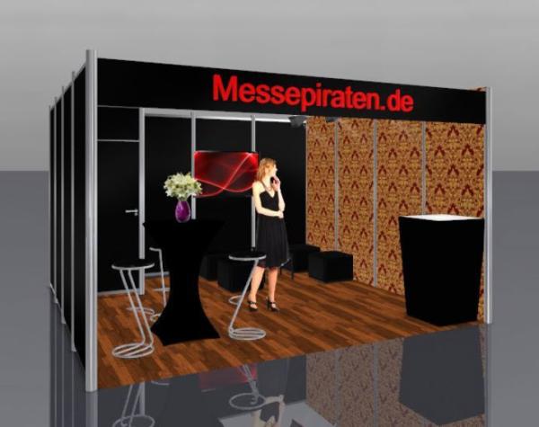 3-Messestand KOMPLETT 4m x 4m inkl. Montage und Möbel mit Lieferung ins Messezentrum Nürn...