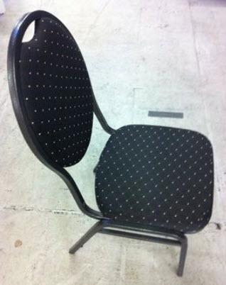 1-Bankettstuhl schwarz / Konferenzstuhl auch mit Husse verfügbar