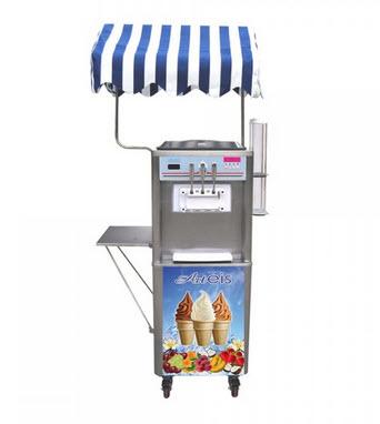 1-Frozen Yogurt / Softeismaschine mit Schirm