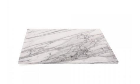 1-Marmor - Buffetplatte weiß 60 cm x 40 cm