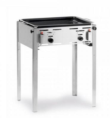 2-Gasgrill / Gasbräter 65x54 cm Tisch-oder Standmodell 2-flammig