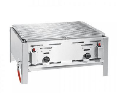 3-Gasgrill / Gasbräter 65x54 cm Tisch-oder Standmodell 2-flammig