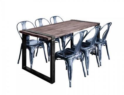 Dining-Set Industrial 180 & Industrial stahl - 6 Pers.