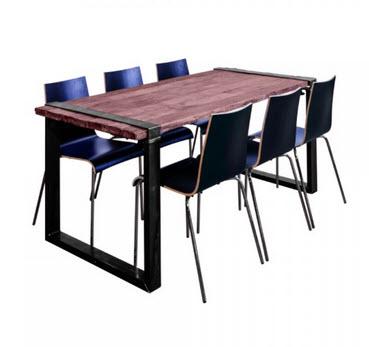 Dining-Set Industrial 180 & Skala schwarz - 6 Pers.