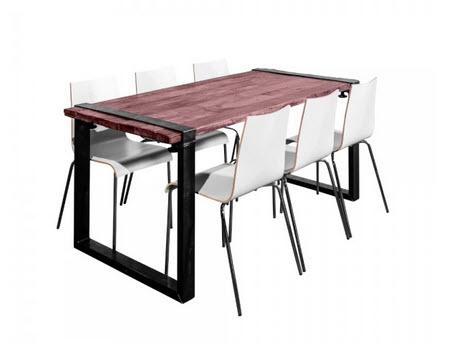 Dining-Set Industrial 180 & Skala weiss - 6 Pers.