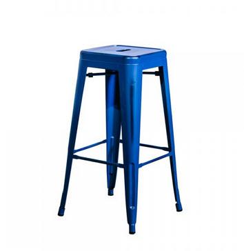 1-Barhocker "Industrial" Vintage blau