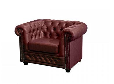 1-Sessel Chesterfield braun