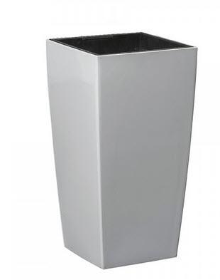 1-Cubico Vase klein in weiß Hochglanz