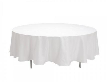 1-Tischdecke rund weiß 280 cm