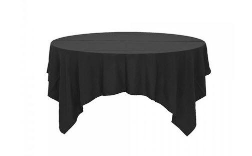 Tischdecke rund schwarz 220 cm