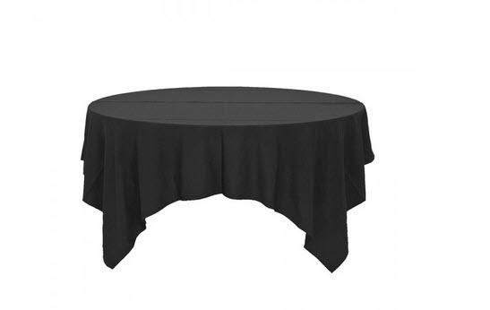 1-Tischdecke rund schwarz 240 cm