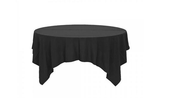 1-Tischdecke rund schwarz 280 cm