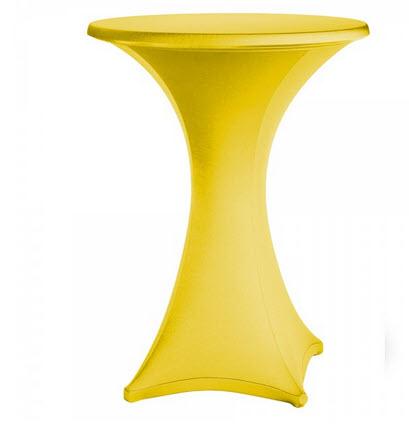 Stehtischstretchhusse 70-80 cm gelb zweiteilig