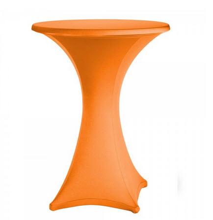 Stehtischstretchhusse 70-80 cm orange zweiteilig