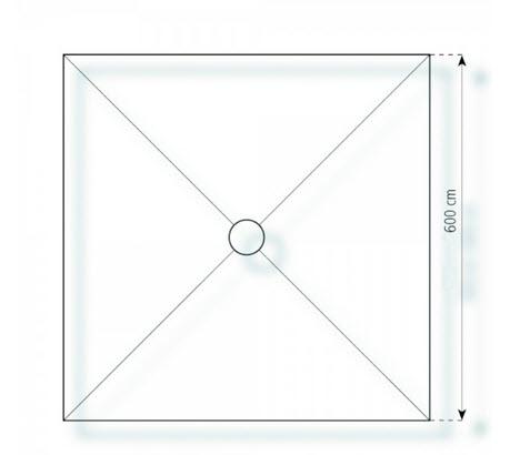 3-Pagode Basic 6 x 6m 36 m², kein Fußboden mit Erdnagelverankerung
