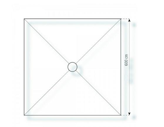 3-Pagode Classic 6 x 6m 36 m², kein Fußboden mit Erdnagelverankerung