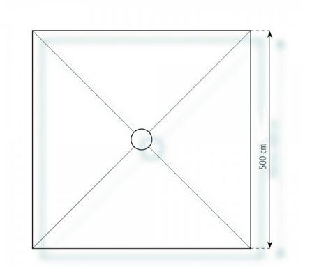 3-Pagode Basic 5 x 5m 25 m², kein Fußboden mit Erdnagelverankerung