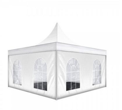 Pagode Classic 5 x 5m 25 m², kein Fußboden mit Erdnagelverankerung