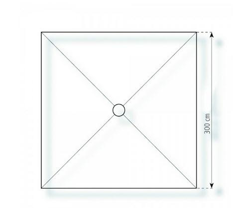 3-Pagode Basic 3 x 3m 9 m², kein Fußboden mit Erdnagelverankerung