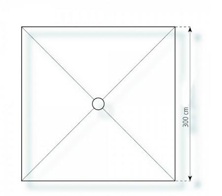 3-Pagode Basic 3 x 3m 9 m², mit Fußboden mit Erdnagelverankerung