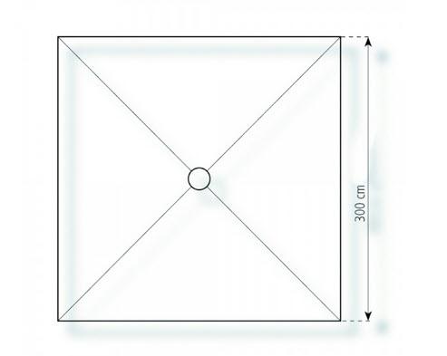 3-Pagode Elegance 3 x 3m 9 m², kein Fußboden mit Erdnagelverankerung