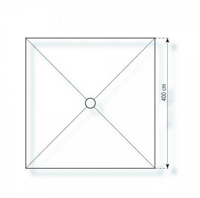 3-Pagode Basic 4 x 4m 16 m², mit Fußboden mit Erdnagelverankerung