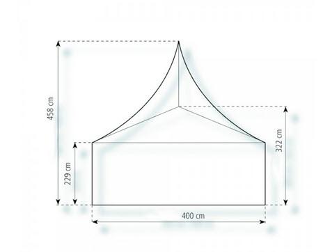 2-Pagodenzelt Basic 8,25 x 4m 33 m², kein Fußboden mit Erdnagelverankerung