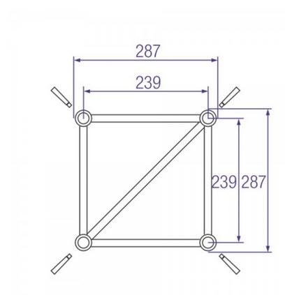 2-Prolyte Traverse Box-Corner Vierpunkt H30V