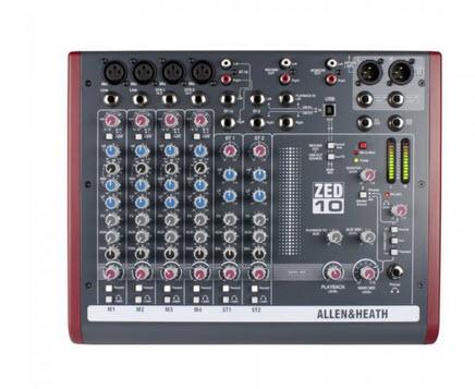 Mischpult 6 Kanal Allen & Heath ZED-10