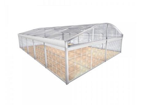 Rundbogenzelt Bodega Transparent 10x24m 240m², mit Fußboden verankerungsfrei