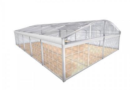 Rundbogenzelt Bodega Transparent 10x18m 180m², mit Fußboden verankerungsfrei