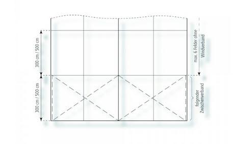 3-Partyzelt Holiday Classic 10x27m 270m², kein Fußboden mit Erdnagelverankerung