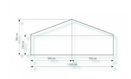 2-Partyzelt Holiday Classic 10x27m 270m², kein Fußboden verankerungsfrei