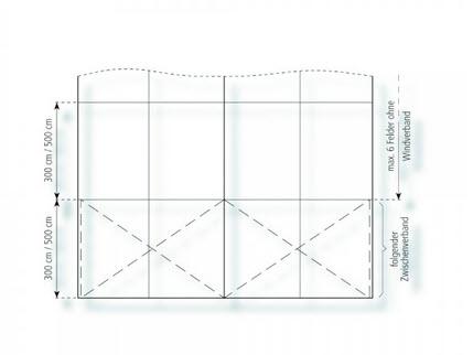 3-Partyzelt Holiday Transparent 10x27m 270m², mit Fußboden verankerungsfrei