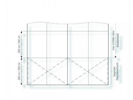 3-Partyzelt Holiday Basic 10x25m 250m², kein Fußboden mit Erdnagelverankerung