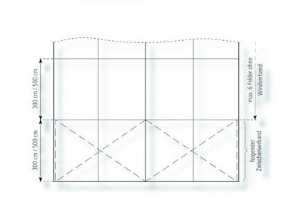 3-Partyzelt Holiday Transparent 10x24m 240m², kein Fußboden mit Erdnagelverankerung