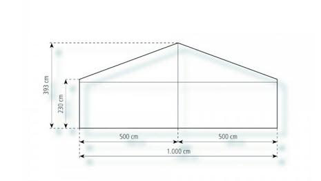 2-Partyzelt Holiday Classic 10x18m 180m², kein Fußboden mit Erdnagelverankerung