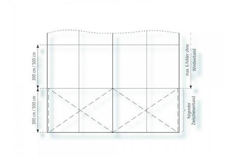 3-Partyzelt Holiday Transparent 10x15m 150m², kein Fußboden mit Erdnagelverankerung